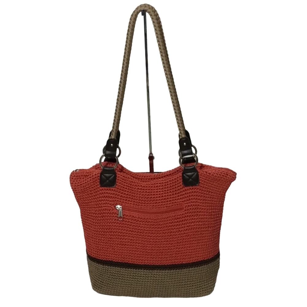Croft & Barrow Knit Crochet Hobo Shoulder Bag Purse Tote Weekends Vacation Beach